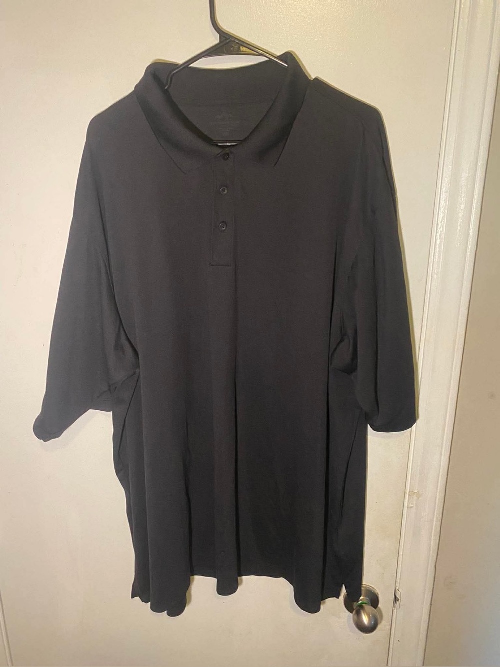 Black Polo Shirt Men’s Size XXL Polyester Spandex Stretch Casual Golf